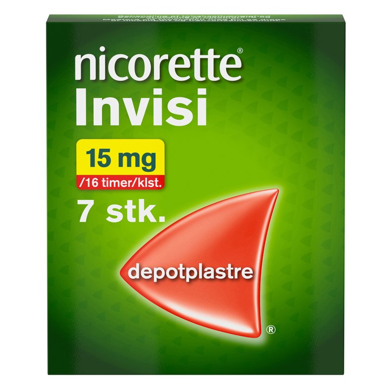 Nicorette plaster 15 mg, 7 stk  Obs kort holdbarhed 11/2024