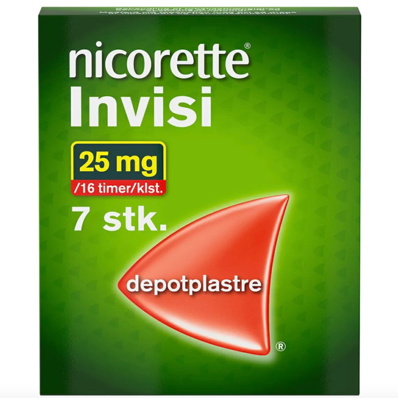 Nicorette plaster 25 mg, 7 stk  Obs kort holdbarhed 08/2024
